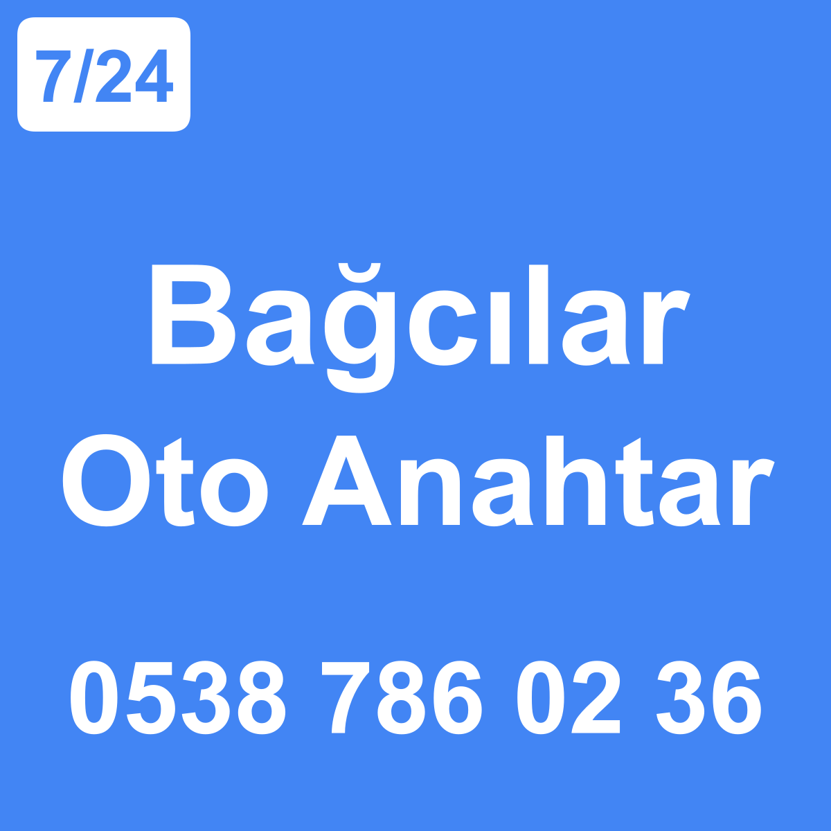 Bağcılar Oto Anahtar Ustası 7/24 - 0538 786 02 36
