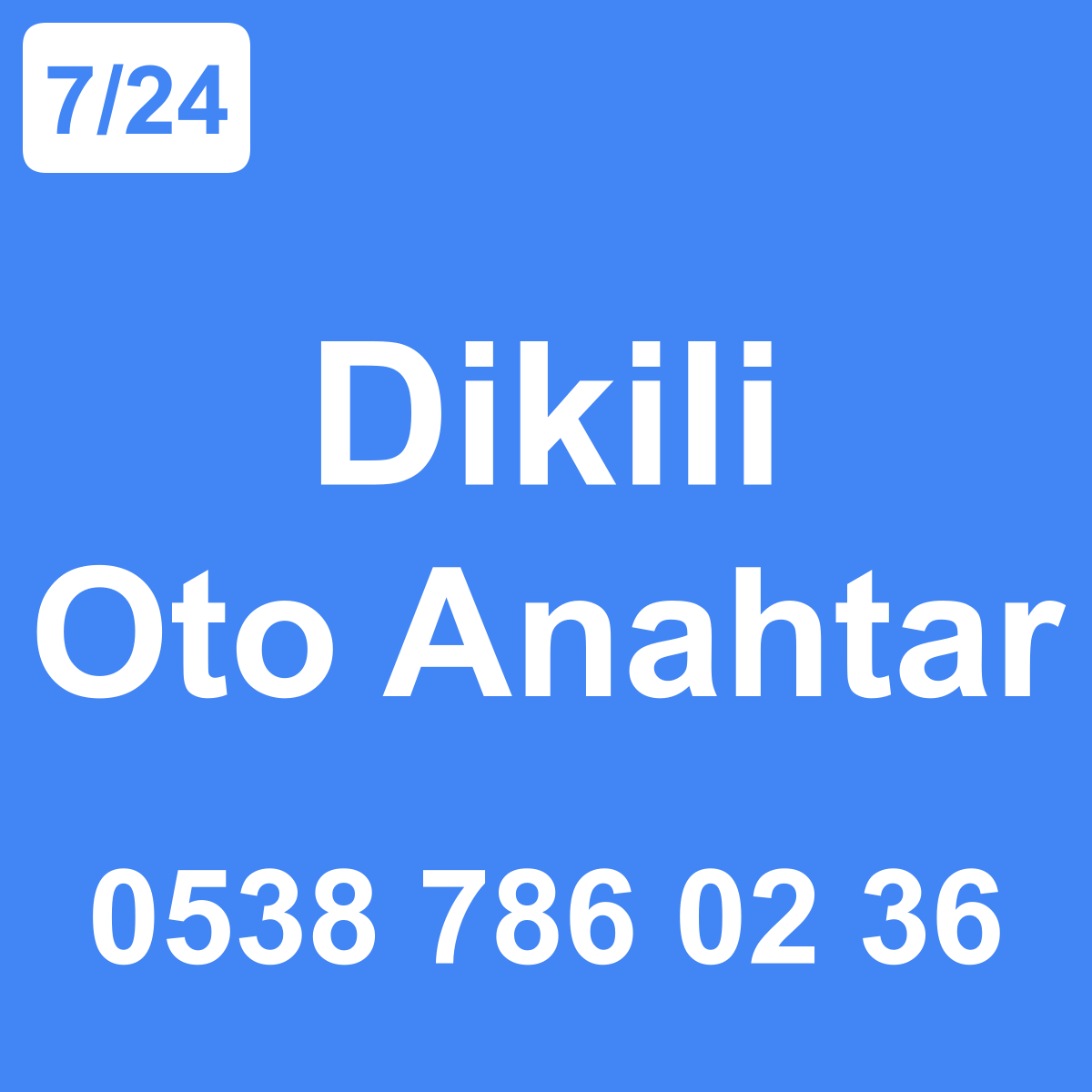 Dikili Oto Anahtar Ustası 7/24 - 0538 786 02 36