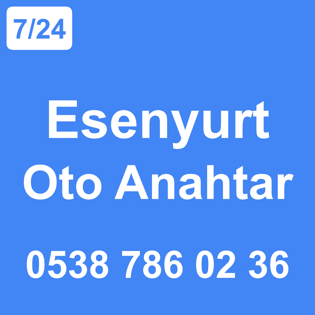 Esenyurt Oto Anahtar Ustası 7/24 - 0538 786 02 36