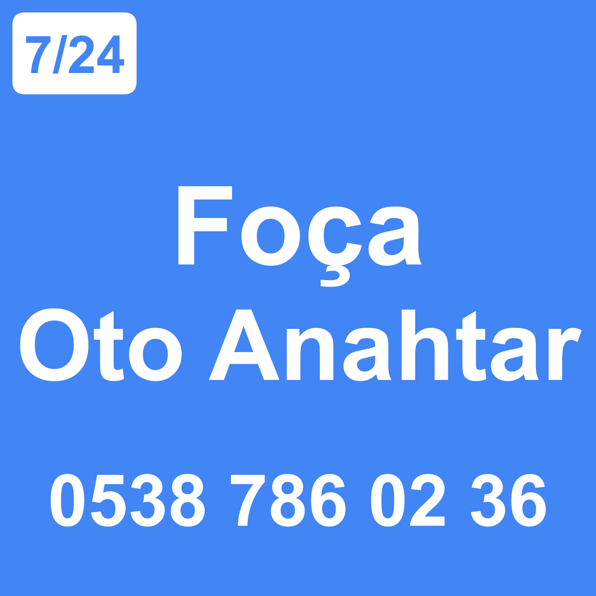 Foça Oto Anahtar Ustası 7/24 - 0538 786 02 36