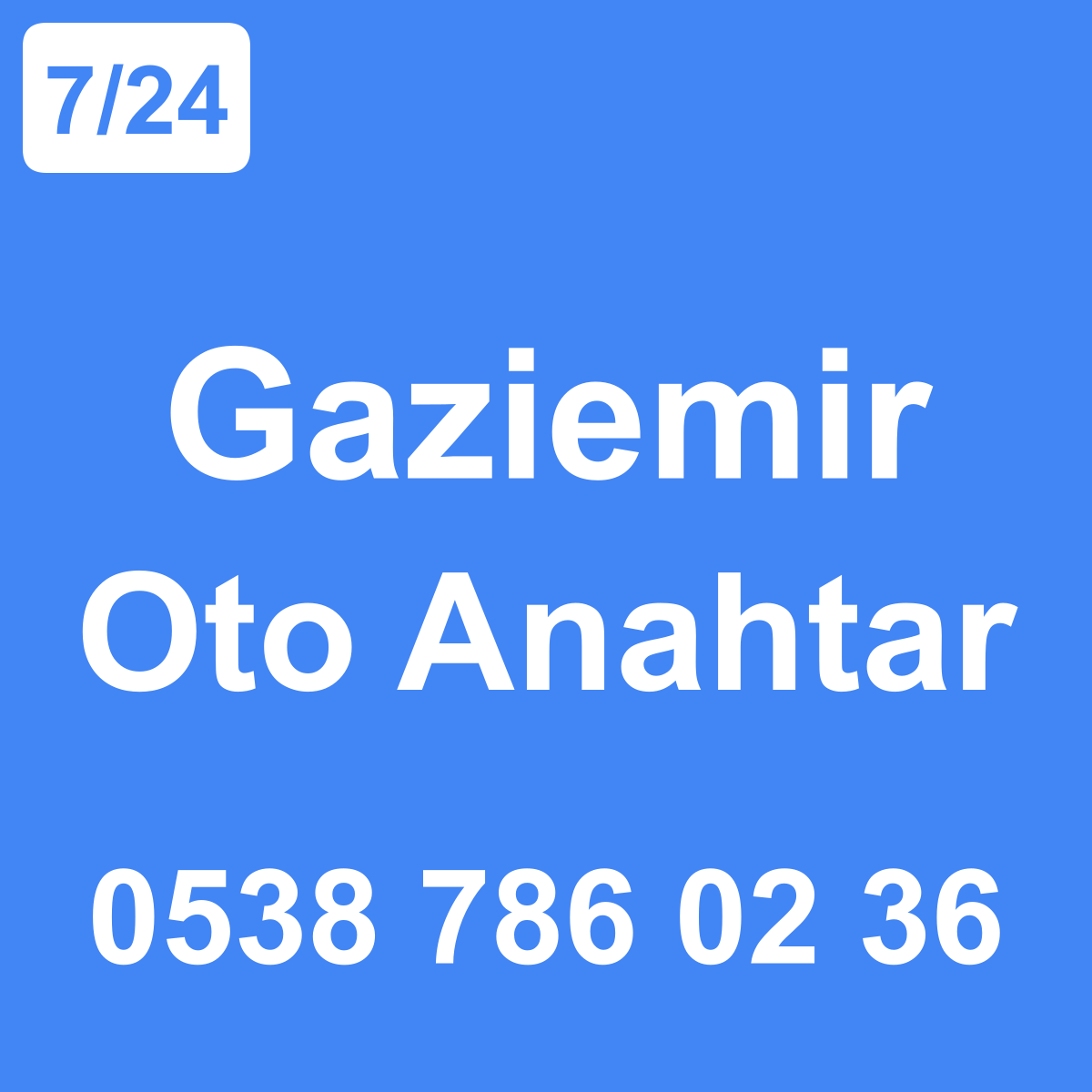 Gaziemir Oto Anahtar Ustası 7/24 - 0538 786 02 36