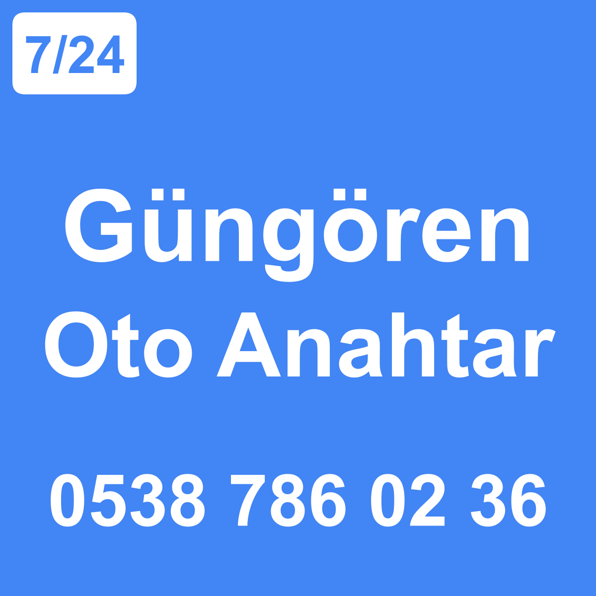 Güngören Oto Anahtar Ustası 7/24 - 0538 786 02 36