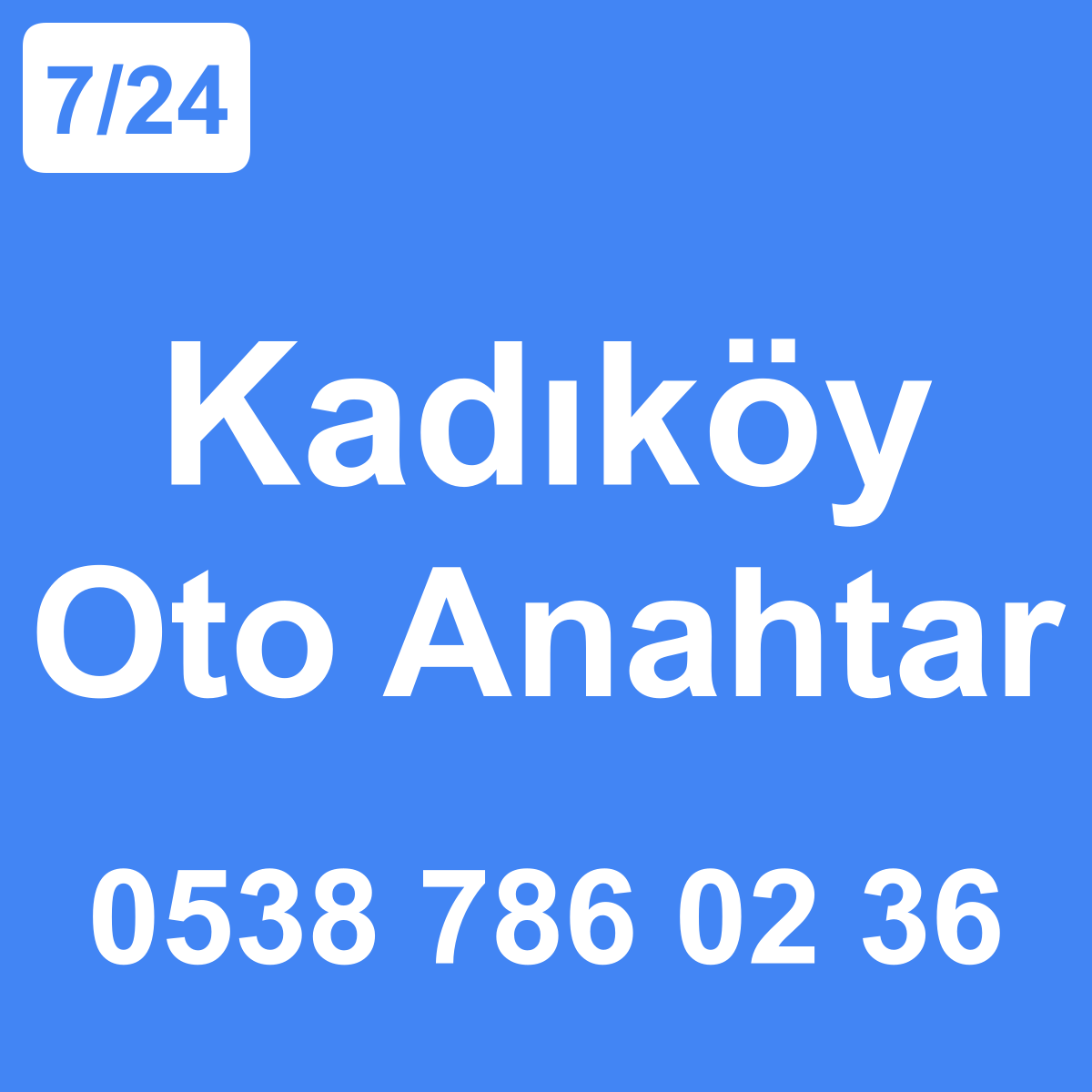 Kadıköy Oto Anahtar Ustası 7/24 - 0538 786 02 36