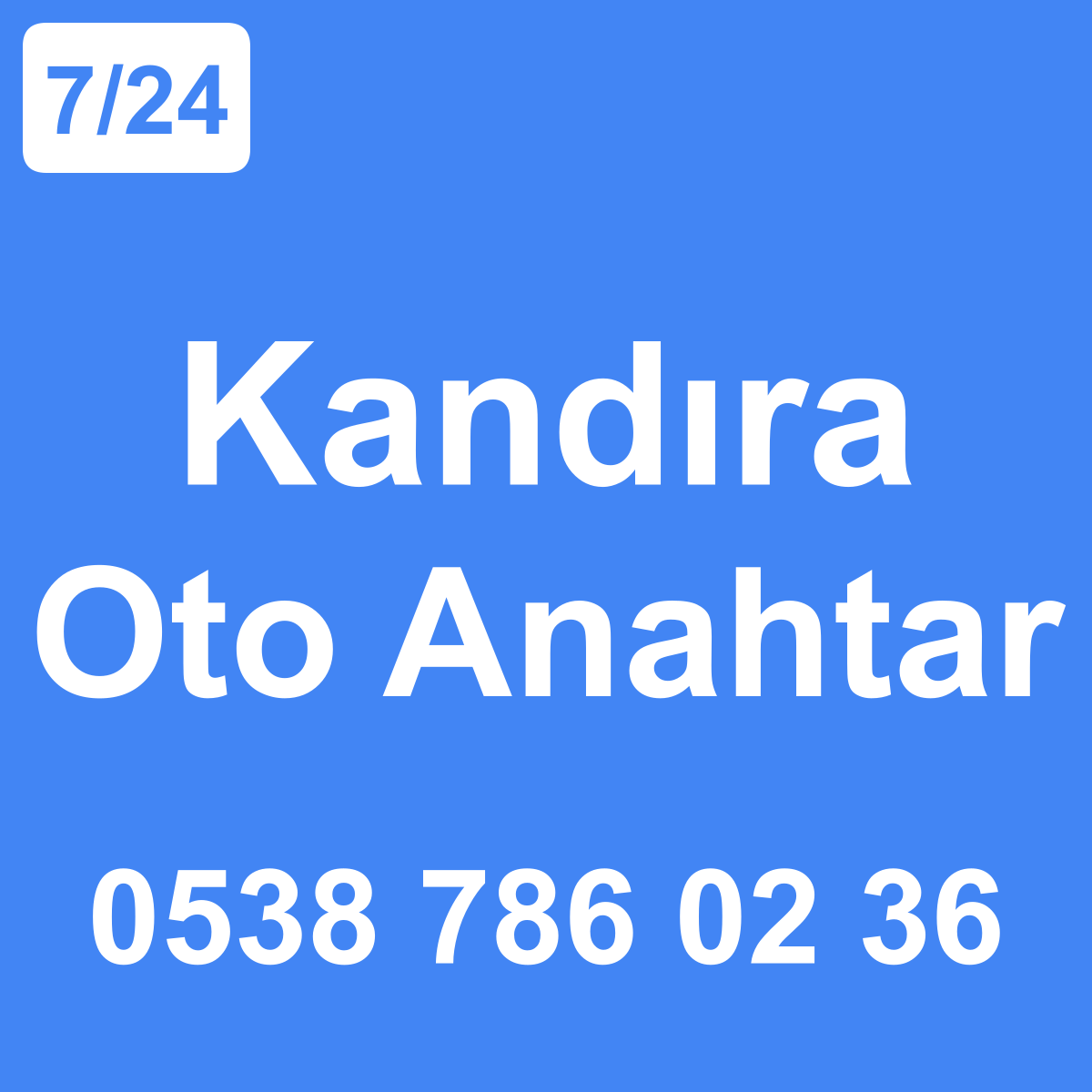 Kandıra Oto Anahtar Ustası 7/24 - 0538 786 02 36