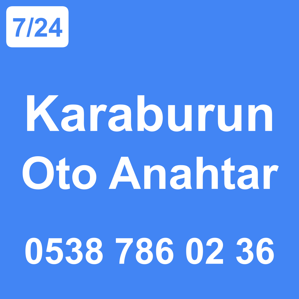 Karaburun Oto Anahtar Ustası 7/24 - 0538 786 02 36