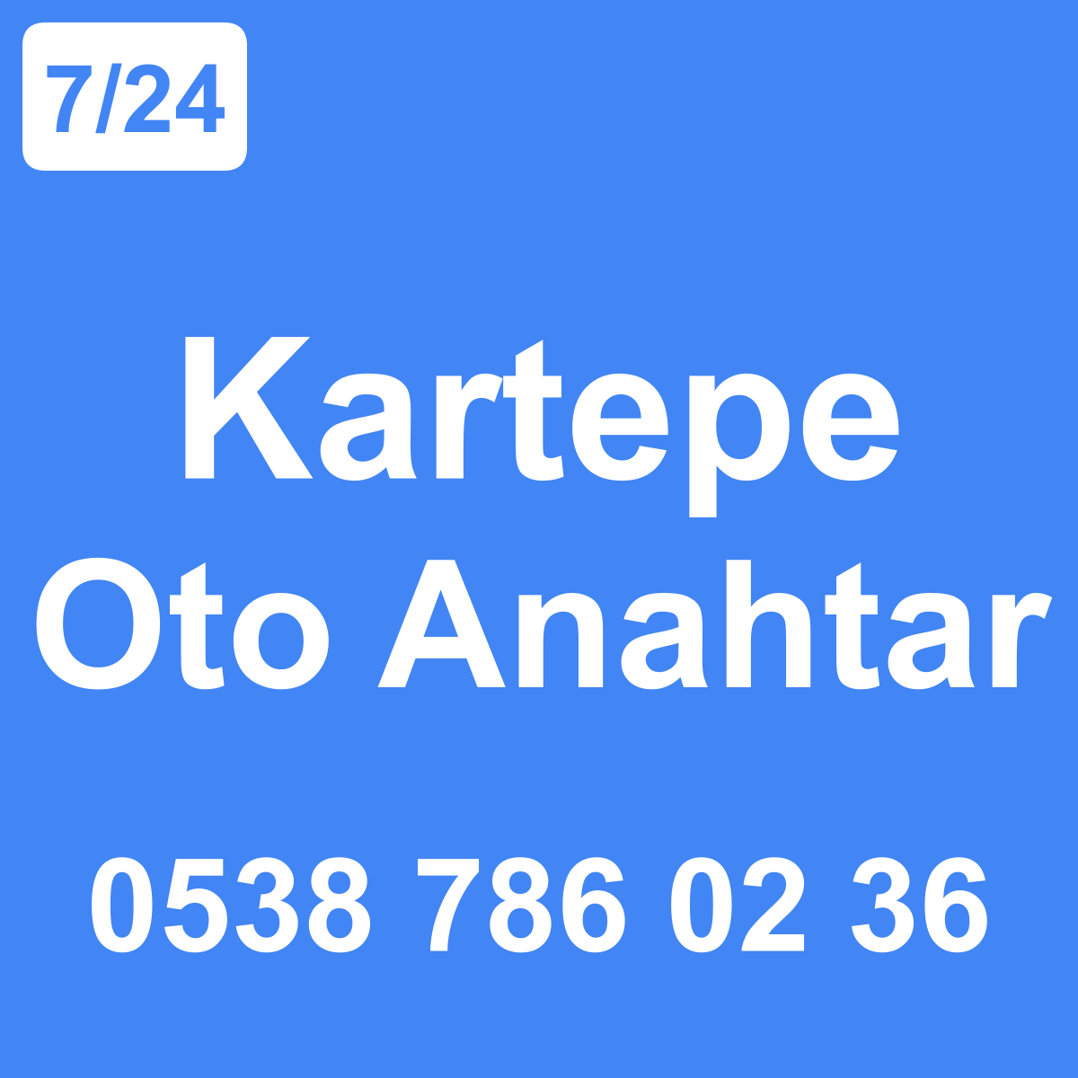 Kartepe Oto Anahtar Ustası 7/24 - 0538 786 02 36