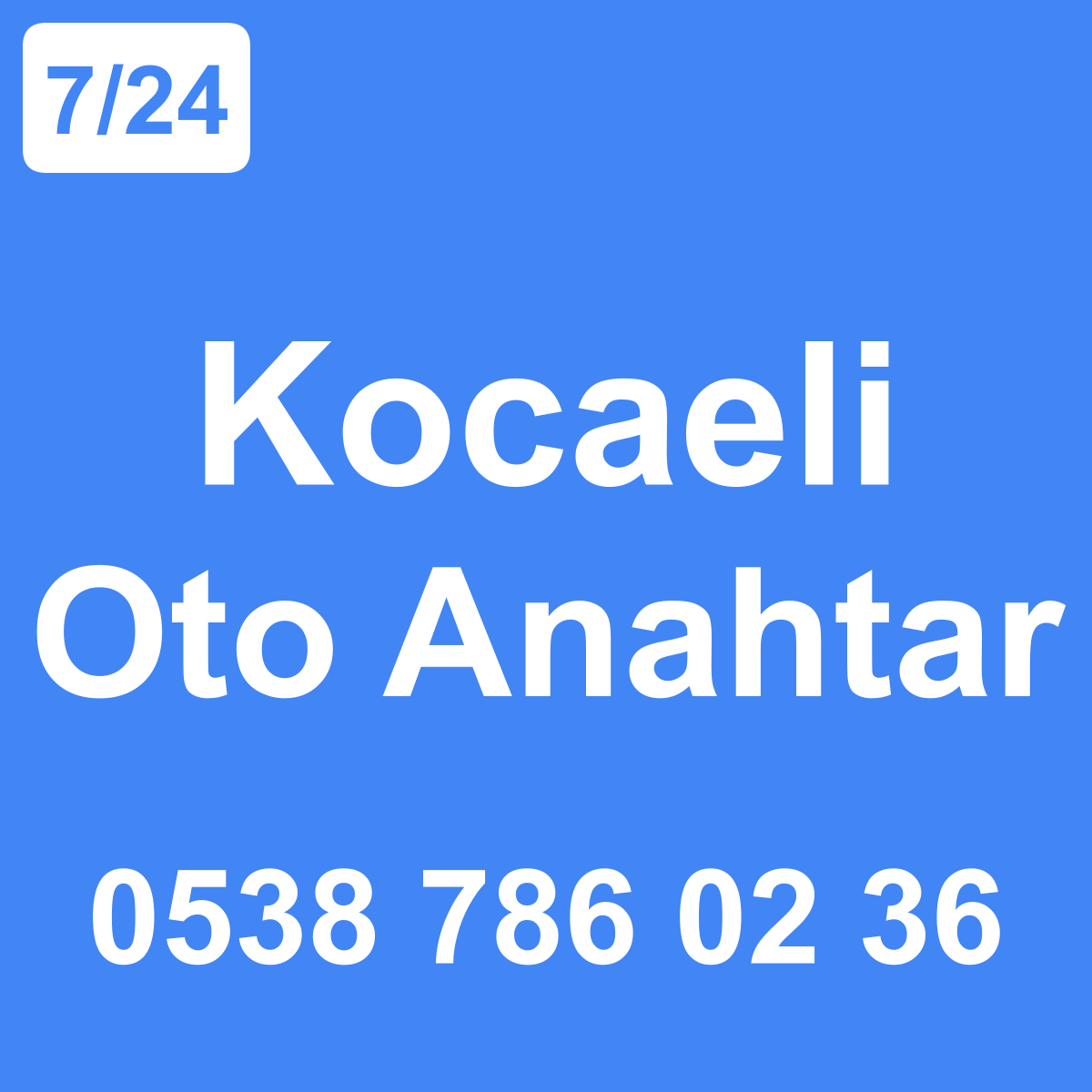 Kocaeli Oto Anahtar Ustası 7/24 - 0538 786 02 36