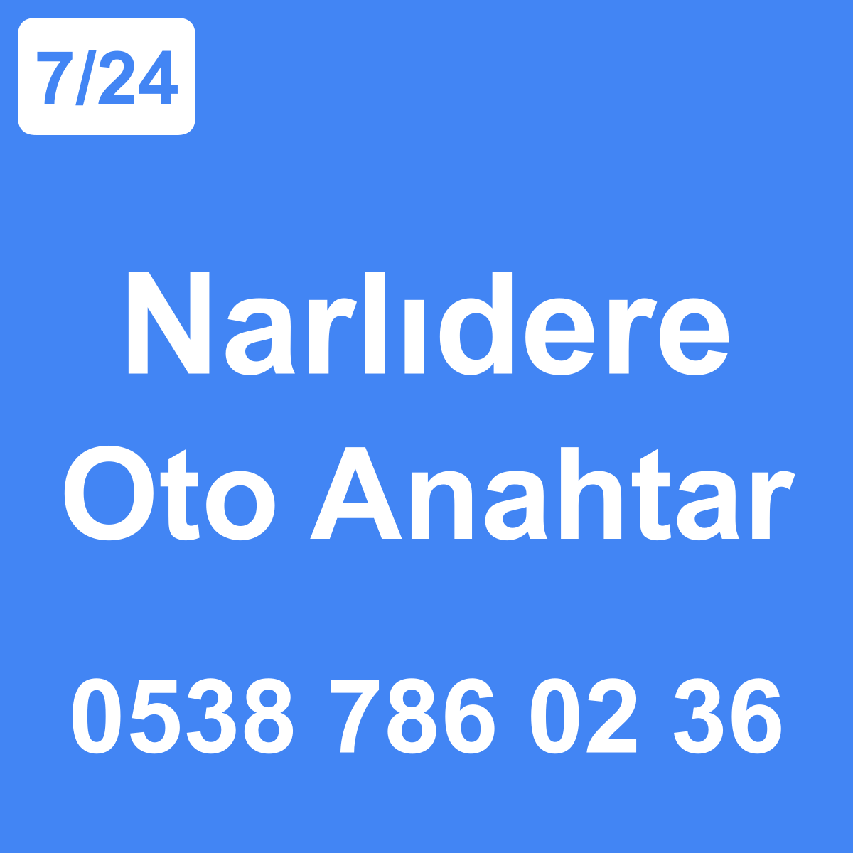 Narlıdere Oto Anahtar Ustası 7/24 - 0538 786 02 36