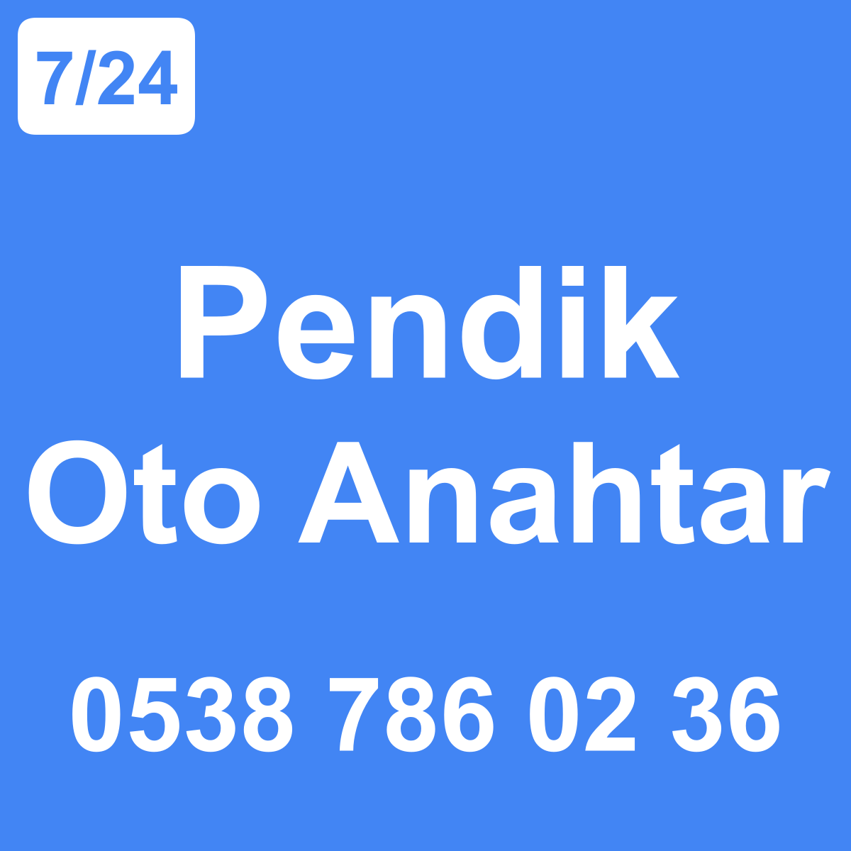 Pendik Oto Anahtar Ustası 7/24 - 0538 786 02 36
