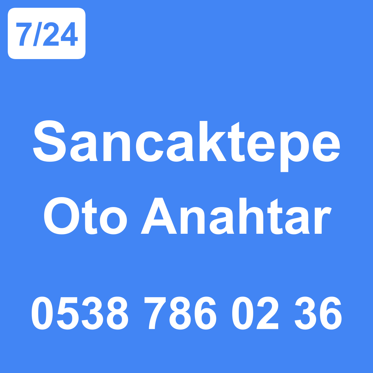 Sancaktepe Oto Anahtar Ustası 7/24 - 0538 786 02 36