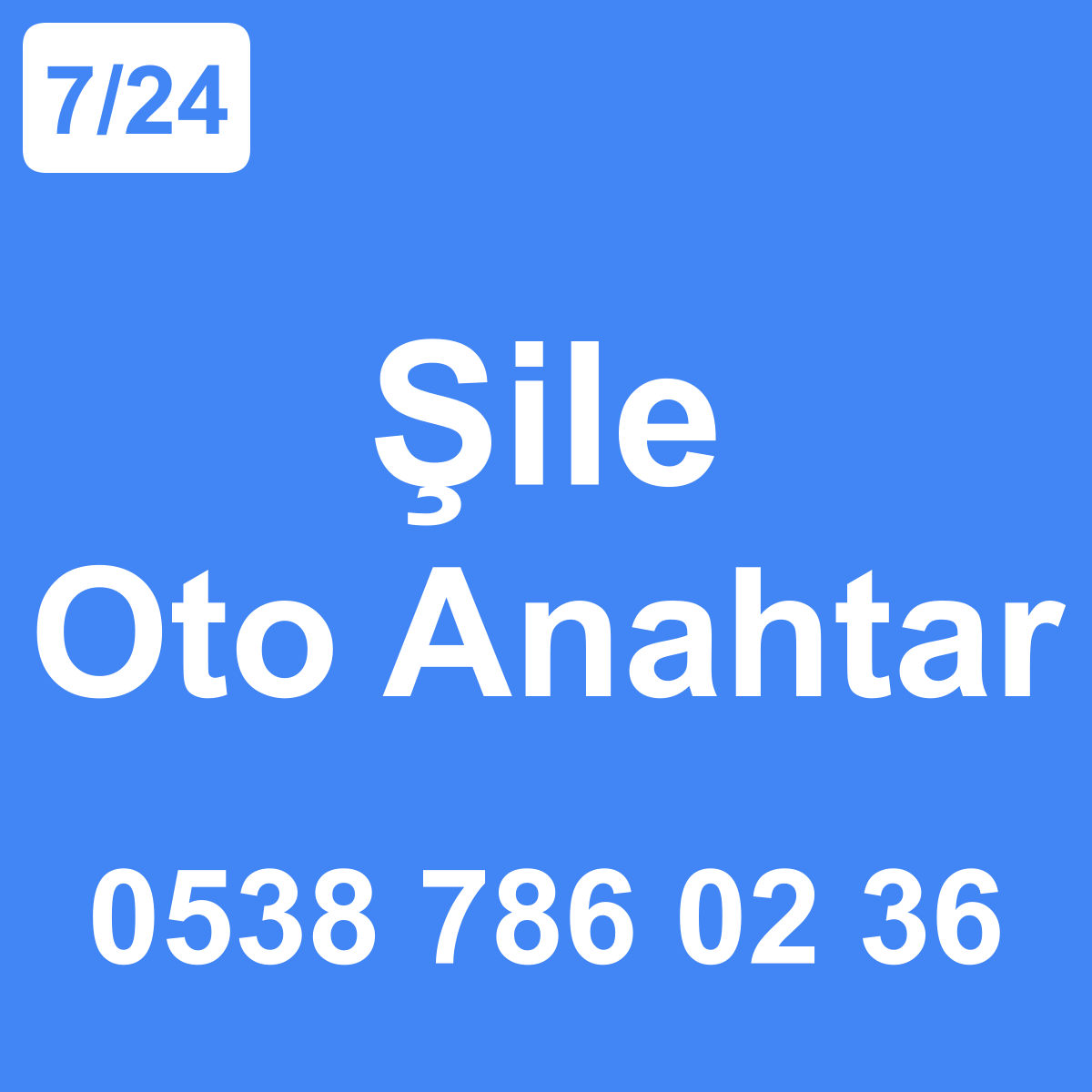Şile Oto Anahtar Ustası 7/24 - 0538 786 02 36