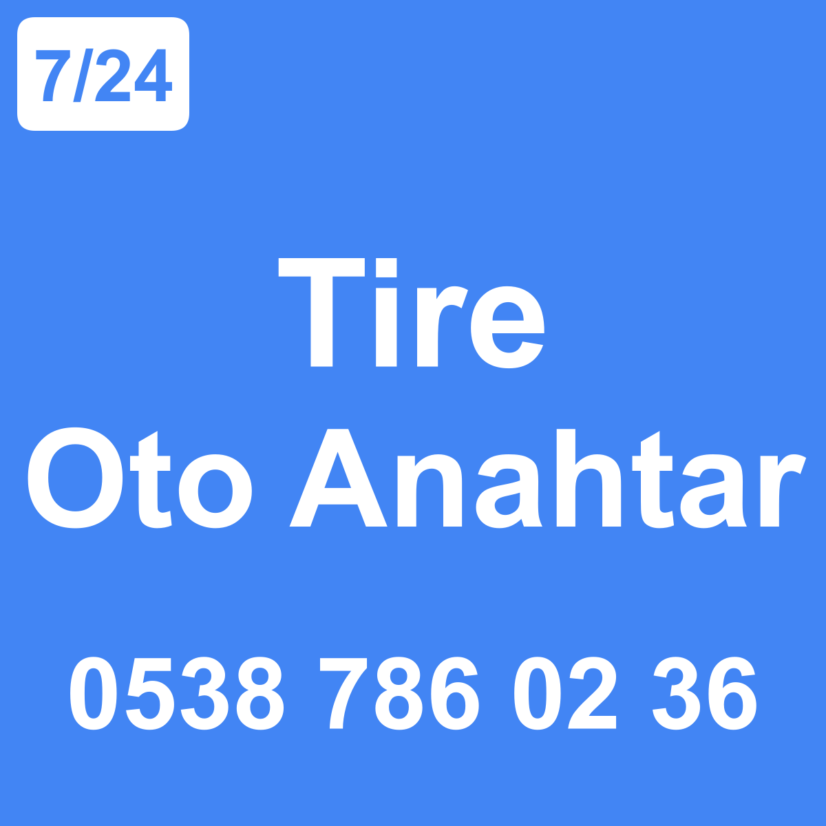 Tire Oto Anahtar Ustası 7/24 - 0538 786 02 36