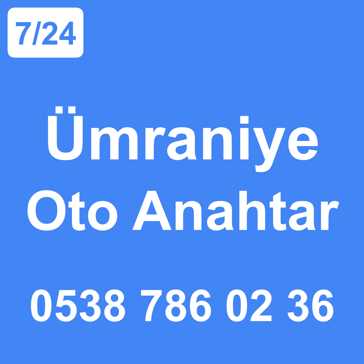 Ümraniye Oto Anahtar Ustası 7/24 - 0538 786 02 36