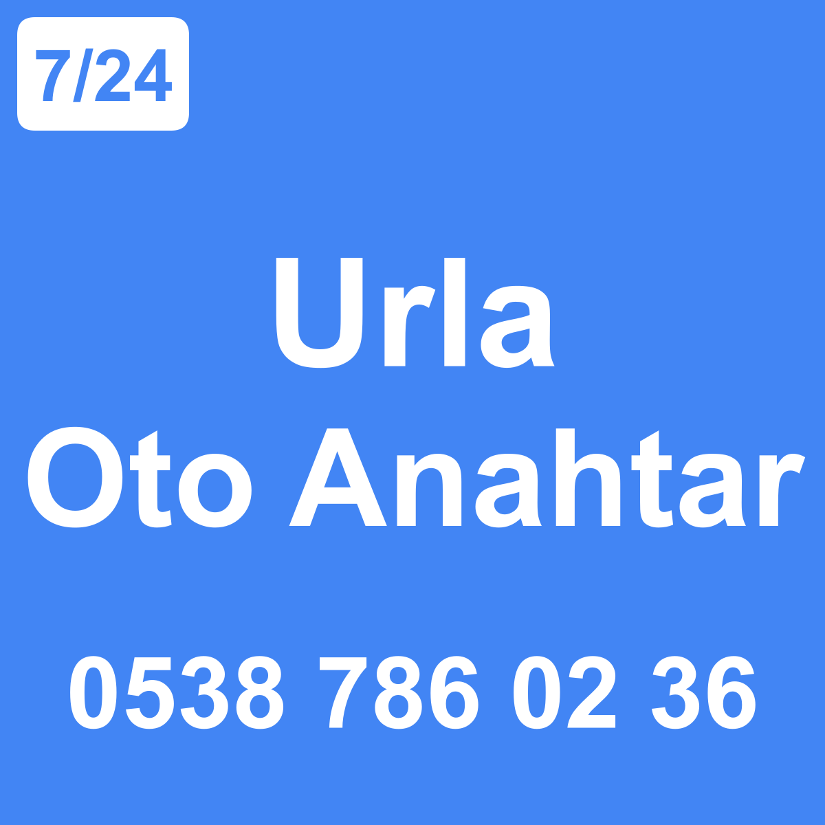 Urla Oto Anahtar Ustası 7/24 - 0538 786 02 36